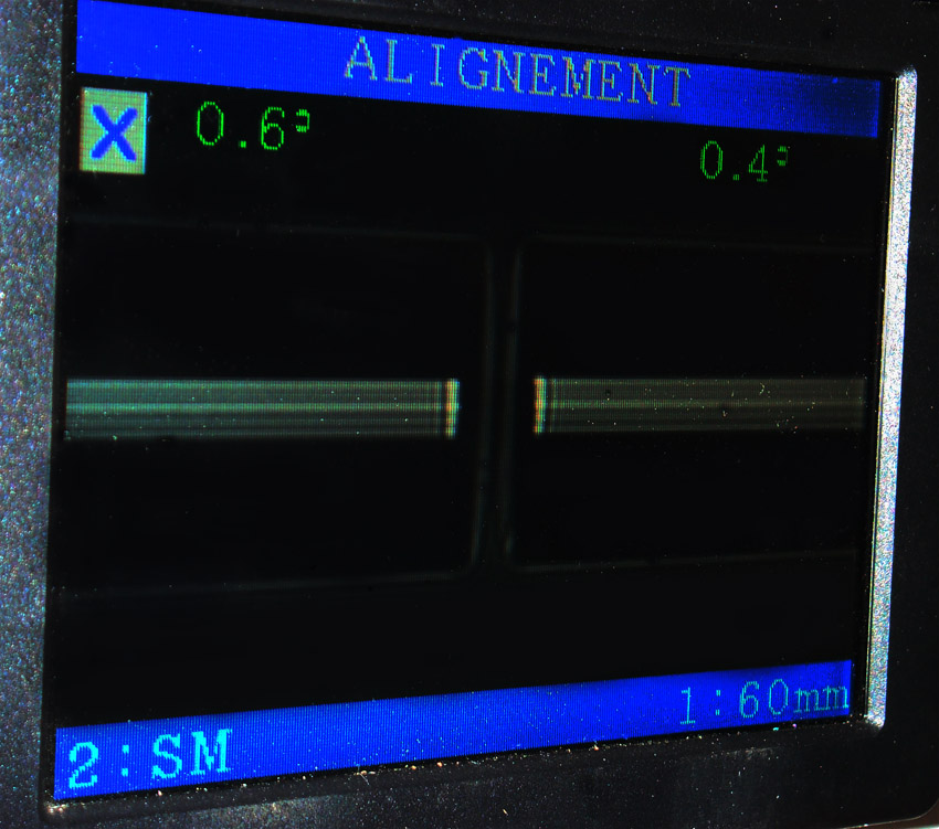 Fibre optique visualisation sur ecran alignement pour soudure